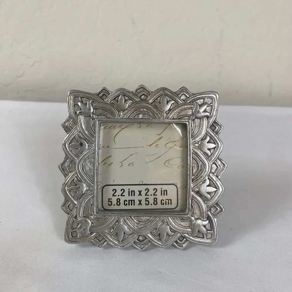 Elegant Silver Photo Frame mini 2x2